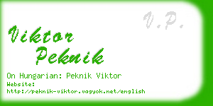 viktor peknik business card